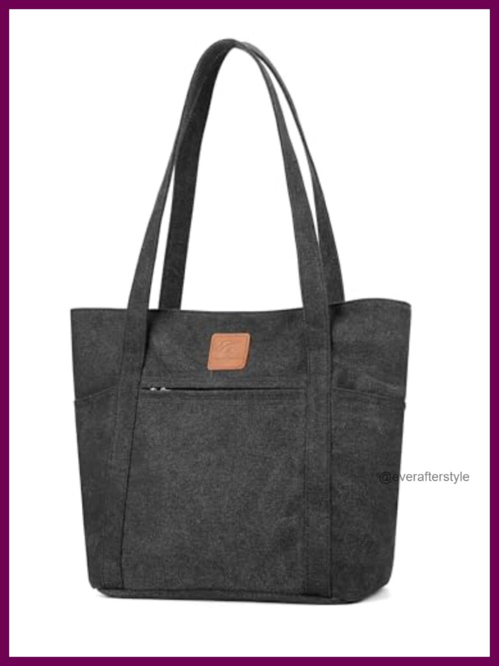 Canvas Shoulder Bag Retro Bucket Tote Multi-Pocket Women Everyday